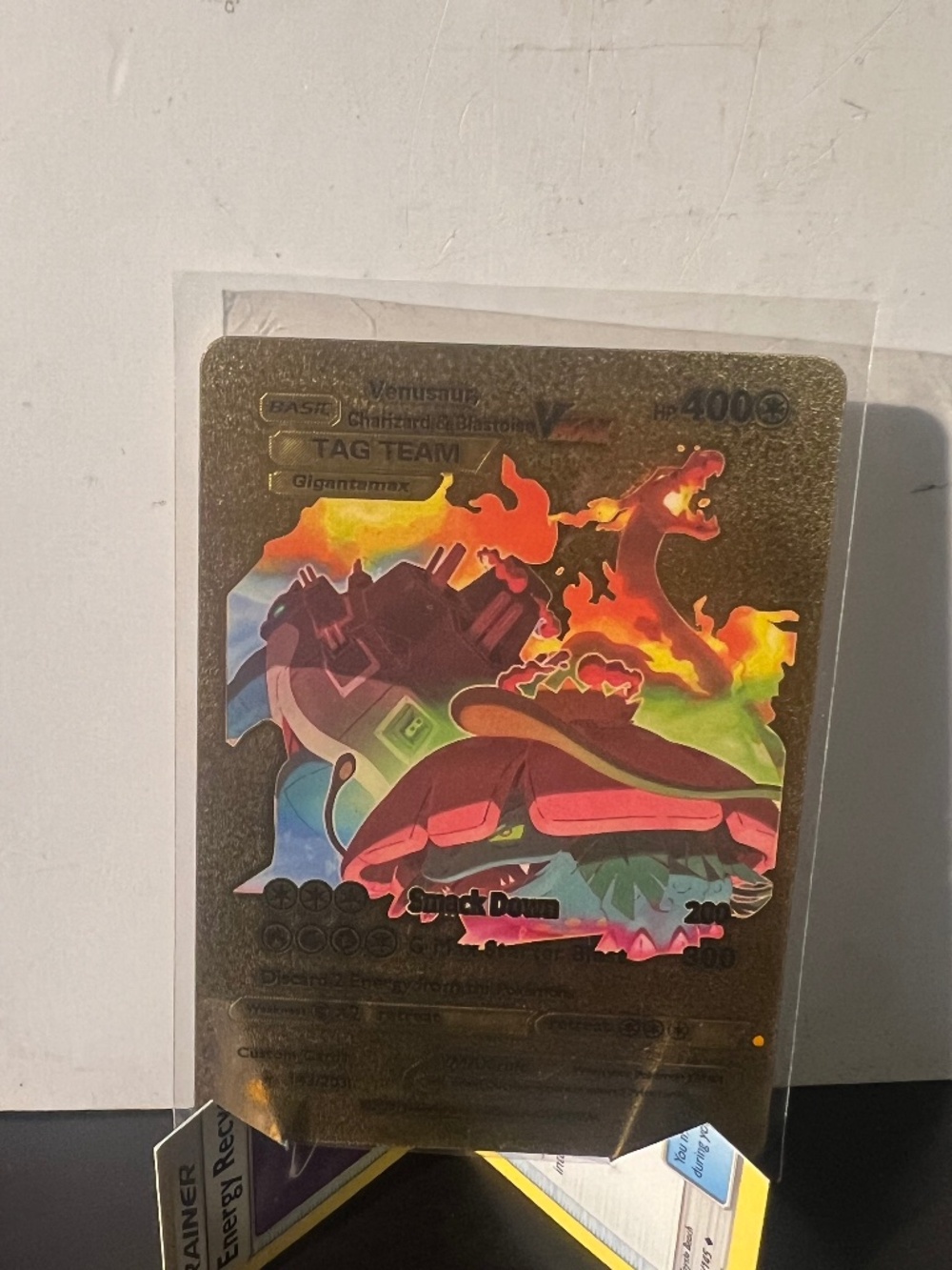 Gold/Rainbow Venesaur, Charizard & Blastiose Tag Team Vmax